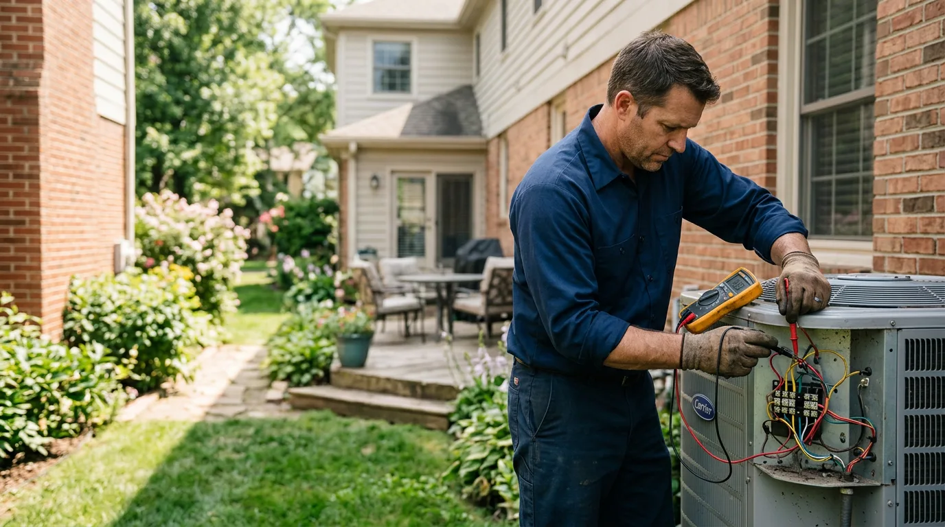 HVAC technician working near Mather, PA